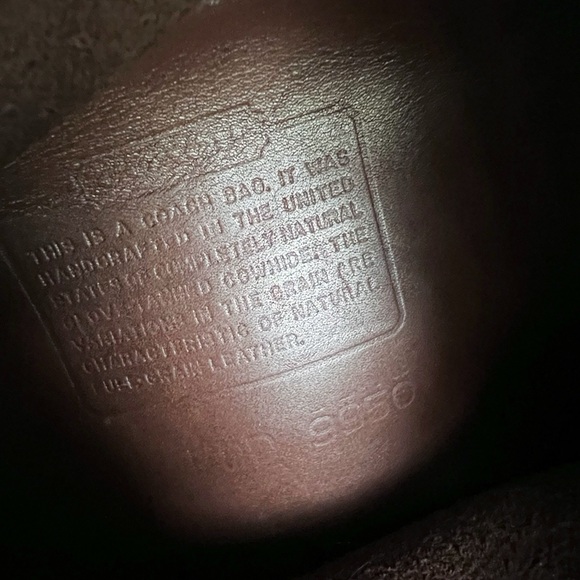 Vintage COACH Janice Legacy Zip Mahogany Brown Glove-Tanned Leather Shoulder Bag - Picture 10 of 16